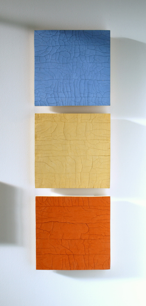 Solides Buoyant (2011) clay, 16 x 16 x 2 (each)